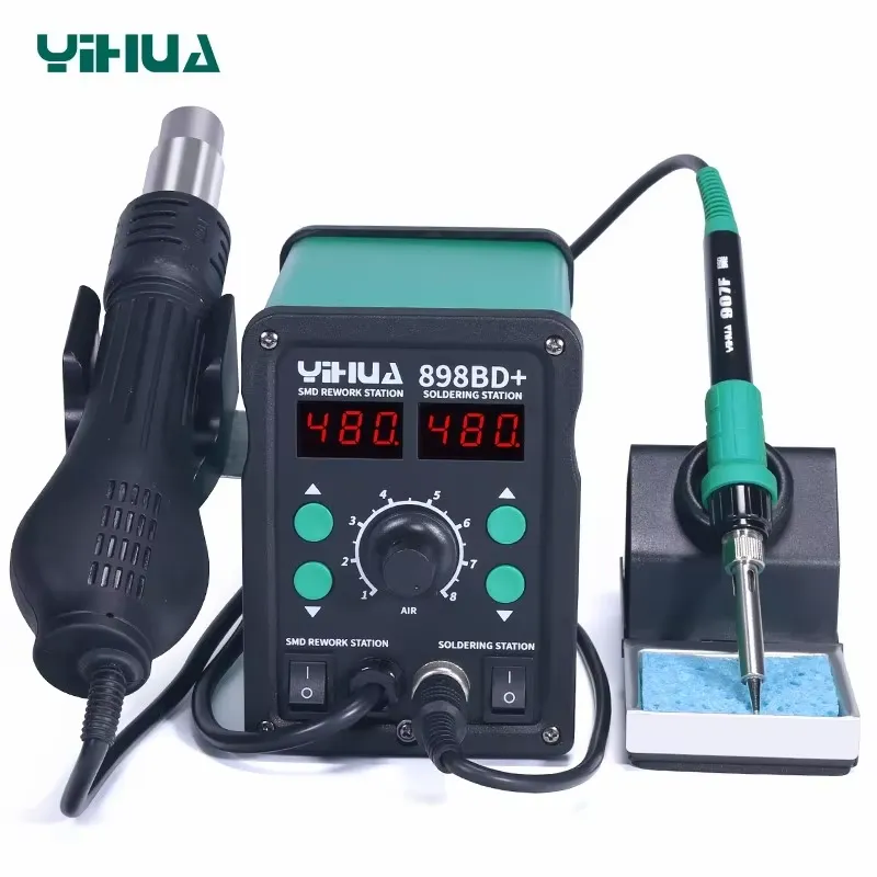 Smd Rework Station Hot Air Soldering 2 In 1 - YIHUA 898BD+ 220V Station de soudage